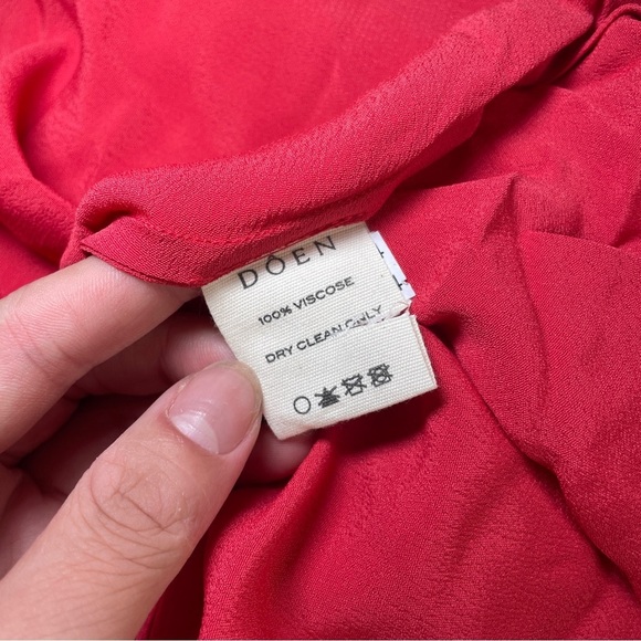 NEW! Doen- Amoretta Maxi Dress Tigerlily Red Size XXS Ruffle Cutout Summer - Picture 11 of 11